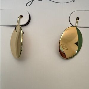 Chic Gold Plated Oval Earrings